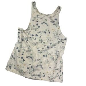 VTG DAK Floral Pinafore Dress Tunic Size 2X Cottagecore Prairie Pockets